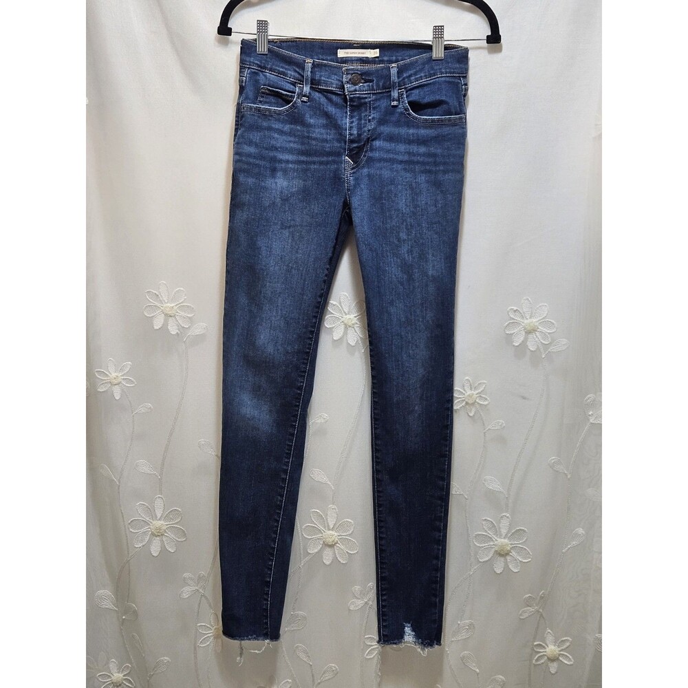 Levi Strauss Womens Size 26 Blue Jeans 710 Super Skinny Staple Plain Basic Denim